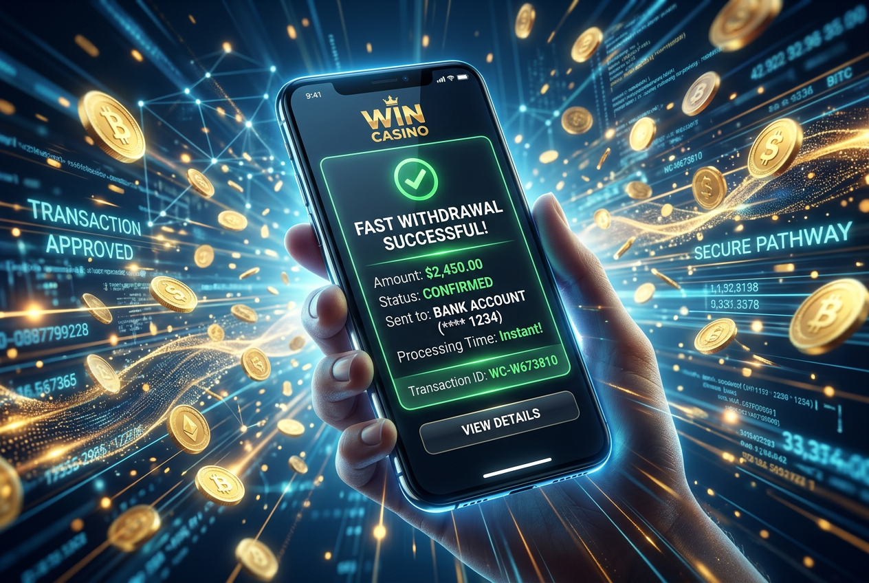 Szybka wypłata wygranej z kasyna online na smartfonie